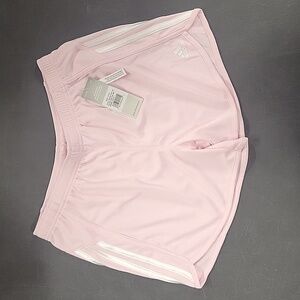 Adidas clear pink 3 Stripe mesh shorts